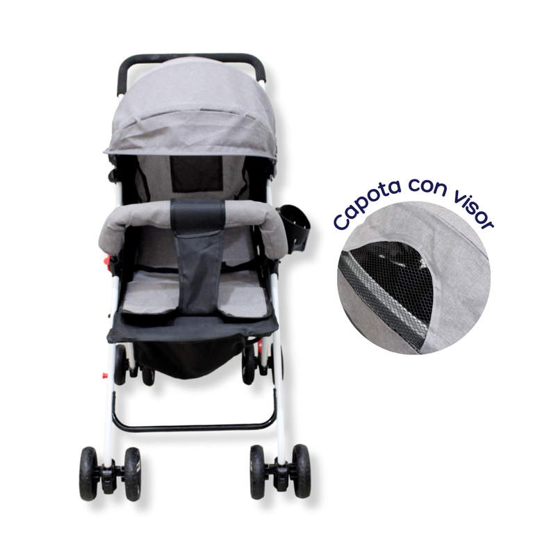 COCHE PASEADOR T016 BABY KAYS GRIS