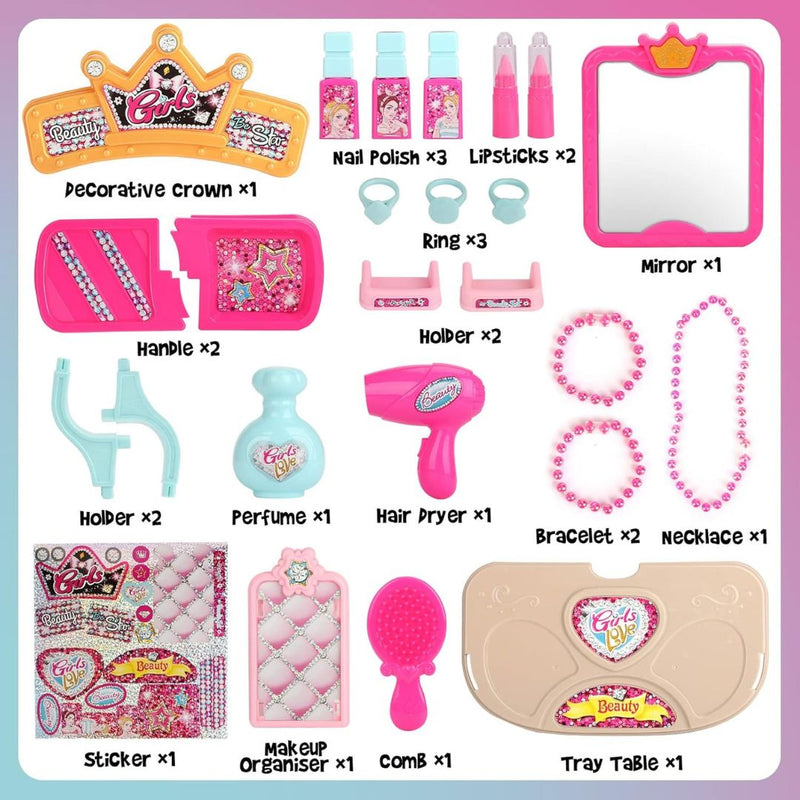 MALETA TOCADOR MAQUILLAJE ¡DIVERSIÓN PORTÁTIL PARA PEQUEÑAS ESTILISTAS! 008-983A MUNBE