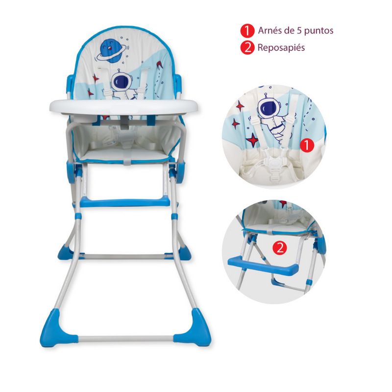 SILLA COMEDOR ALTA Y-HC010 AZUL MUNBE