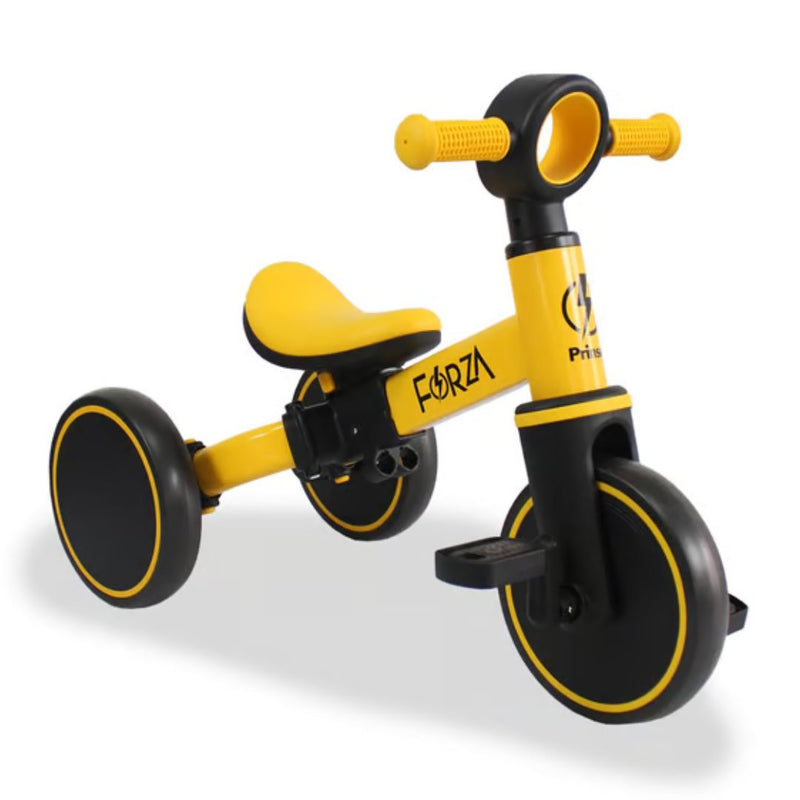 TRICICLO BALANCE FORZA 2 EN 1 PARA NIÑOS  Y NIÑAS ENTRE 2-4 AÑOS AMARILLO
