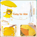 SILLA PLAYERA CON SOMBRILLA PARA NIÑOS ESTAMPADO DE TIBURON 093-557 MUNBE