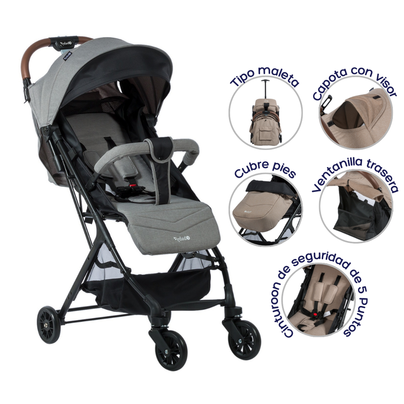 COCHE MALETA KALAN EB191 GRIS EBABY