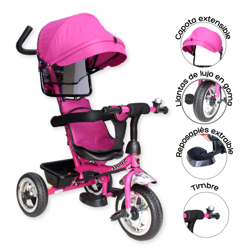 TRICICLO J-TS5015-B ROSADO STB