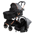 Coche Cuna Moises CLINT + portabebe  EB155 Negro Ebaby