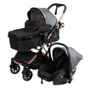 Coche Cuna Moises CLINT + portabebe  EB155 Negro Ebaby