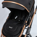 COCHE CUNA MOISÉS RONDA PLUS + PORTABEBÉ EB132-1  NEGRO EBABY