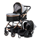 COCHE CUNA MOISES COMFORT + PORTABEBÉ EB147 EBABY NEGRO