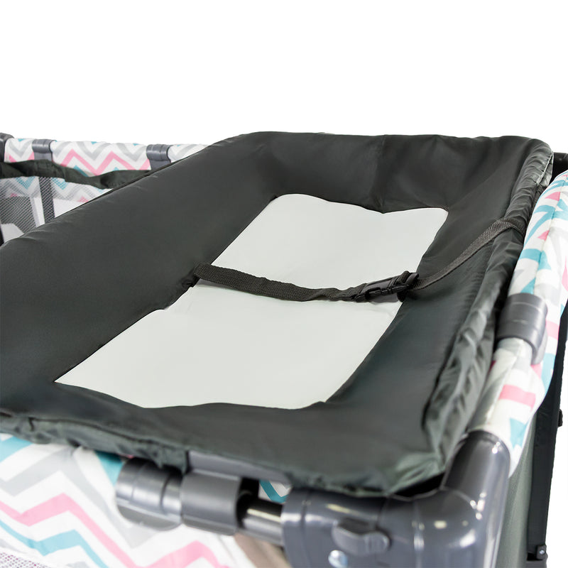 CUNA CORRAL SLEEP NZ006 3 EN 1: COLECHO, CUNA Y CORRAL PARA BEBÉS DE 0 A 3 AÑOS- ROSADO