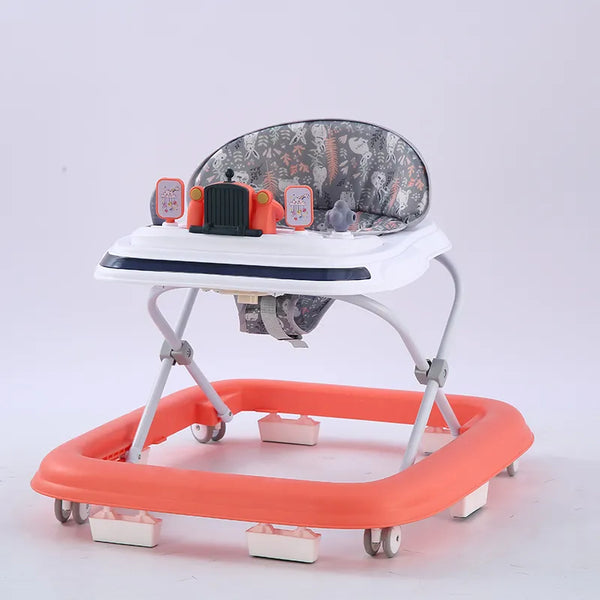 CAMINADOR PARA BEBÉ CON DISEÑO DE AUTO Y ASIENTO ACOLCHADO SALMÓN Y-W838 MUNBE