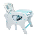 SILLA COMEDOR PARA BEBÉ 3 EN 1 CON DISEÑO DE ANIMALITOS PCM-10 PRIORI AZUL