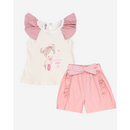 CONJUNTO SHORT BEBE NIÑA 50010 FOR BABY