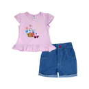 CONJUNTO SHORT BEBE NIÑA 50008 FOR BABY