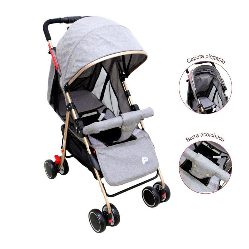 COCHE ESTÁNDAR T608GF BABY KAYS GRIS