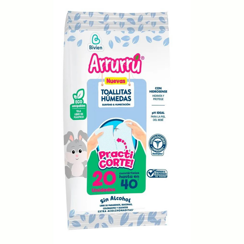 COLONIA ROSADA X 800 ML + TOALLAS SUAVIDAD Y HUMECTACIÓN AAB306 ARRURRÚ