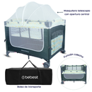 CUNA CORRAL SLEEP ZK005 3 EN 1: COLECHO, CUNA Y CORRAL PARA BEBÉS DE 0 A 3 AÑOS- AZUL-