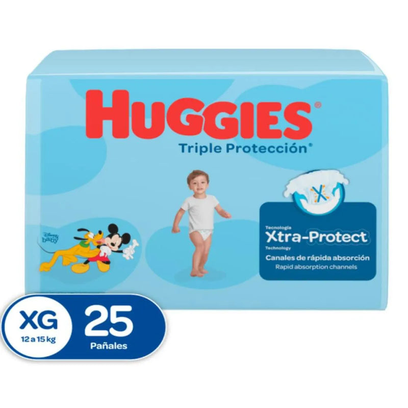 PAÑALES HUGGIES XTRA-PROTECT ETAPA 5 X25 UND