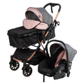 Coche Cuna Moises CLINT + portabebe - EB155 Rosado Ebaby