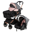 Coche Cuna Moises CLINT + portabebe - EB155 Rosado Ebaby
