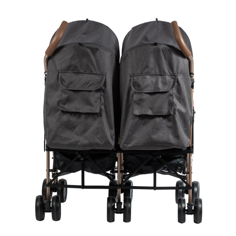 COCHE GEMELAR DANTERO EB1264-1 NEGRO EBABY