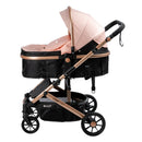 COCHE CUNA MOISÉS CONFORT FUNCIÓN MALETA EB-R147-1 ROSA EBABY
