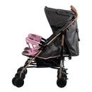 COCHE GEMELAR DANTERO EB1264-1 ROSADO EBABY