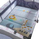 CUNA CORRAL MECEDORA SALLY EB 716-3 EBABY GRIS - ROSADO