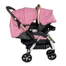 COCHE TRAVEL SYSTEM BRAVIAR ROSADO EB1092-1 EBABY