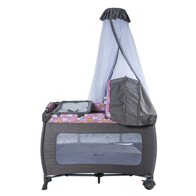 CUNA CORRAL MECEDORA SALLY EB716-3 OH EBABY ROSADO