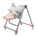 SILLA DE COMER MECEDORA GRAVY EB637 ROSA UNICORNIOS EBABY