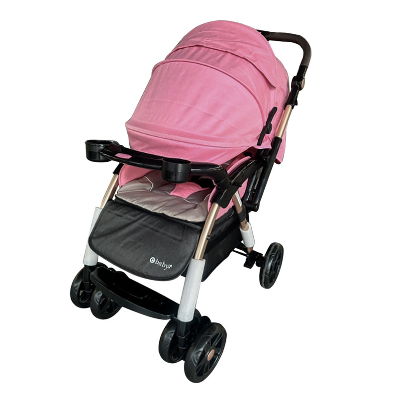 COCHE TRAVEL SYSTEM BRAVIAR ROSADO EB1092-1 EBABY