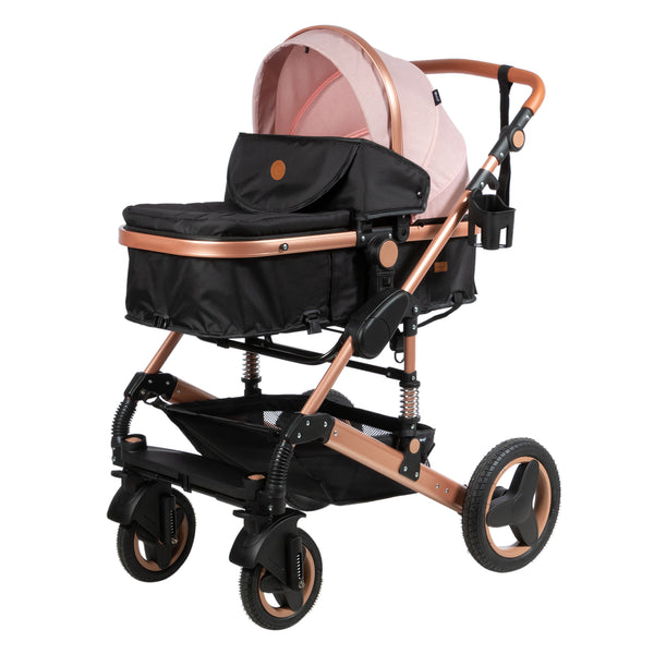 Coche Cuna Moisés de lujo SAGIRA EB156 Rosado Ebaby