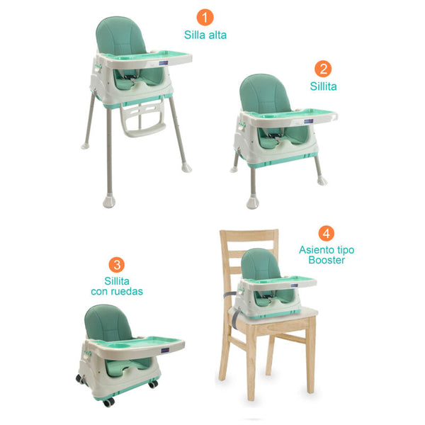 SILLA COMEDOR ZOE HAPPY BABY VERDE-