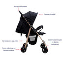 COCHE PASEADOR 568 BABY KAYS NEGRO