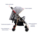 COCHE ESTÁNDAR T608GF BABY KAYS GRIS
