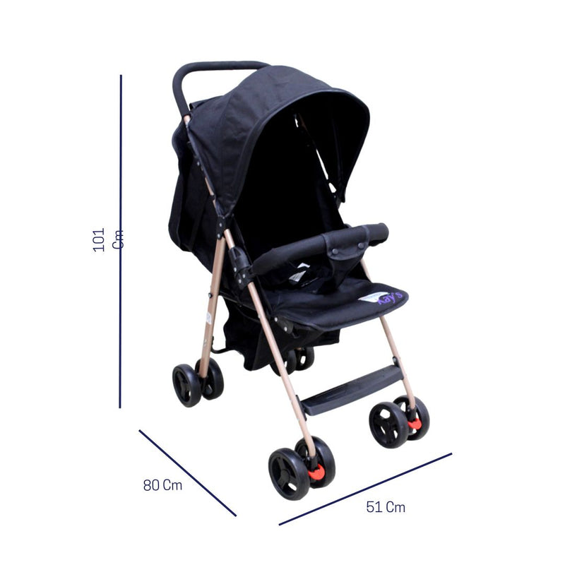 COCHE PASEADOR 568 BABY KAYS NEGRO