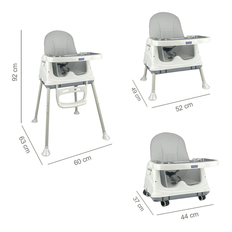 SILLA COMEDOR ZOE HAPPY BABY GRIS-