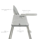 SILLA COMEDOR ZOE HAPPY BABY GRIS-