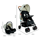 COCHE TRAVEL SYSTEM SUMMER JC2019 BEIGE BEBESIT