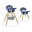 SILLA COMEDOR BEBÉ 2 EN 1 ROCK HAPPY BABY AZUL