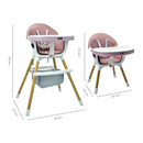 SILLA COMEDOR BEBÉ 2 EN 1 ROCK HAPPY BABY ROSADA