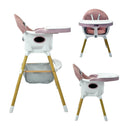 SILLA COMEDOR BEBÉ 2 EN 1 ROCK HAPPY BABY ROSADA