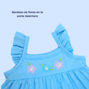 VESTIDO BORDADO FLORES 3046 CRECIENDO BABY