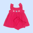 VESTIDO BORDADO FLORES 3046 CRECIENDO BABY