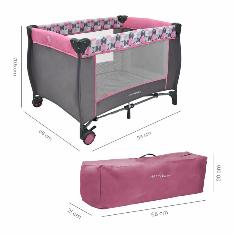 CORRAL ESTÁNDAR NIZA HAPPY BABY - ROSADO