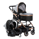 COCHE CUNA MOISES COMFORT + PORTABEBÉ EB147 EBABY NEGRO