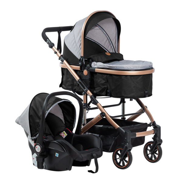 COCHE CUNA MOISES COMFORT + PORTABEBÉ EB147 EBABY NEGRO