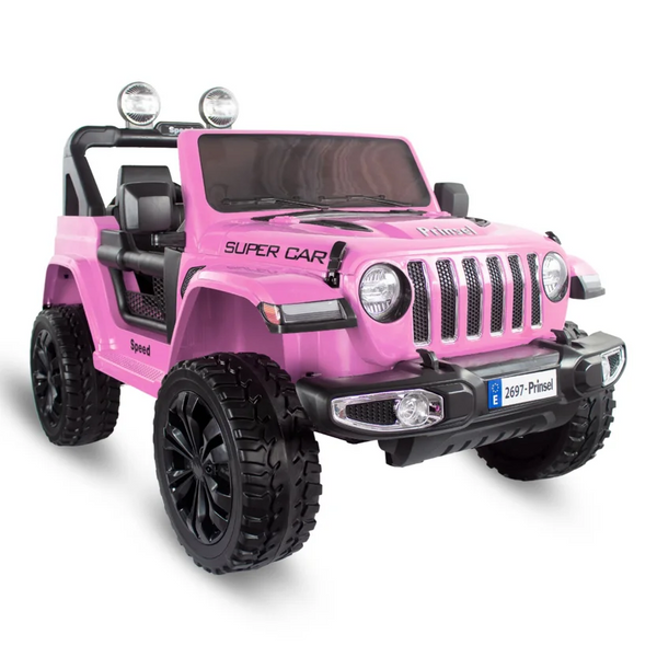 VEHICULO ELÉCTRICO WRANGLER SPEED ROSADO 12V CON EVA EM938P PRINSEL