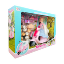 MUÑECA CON MOTO + ACCESORIOS 6801-9 MUNBE