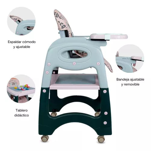 SILLA COMEDOR ESCRITORIO DUO DESK BOY YY71 BEBESIT ROSADO