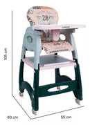 SILLA COMEDOR ESCRITORIO DUO DESK YY71 BEBESIT ROSADO